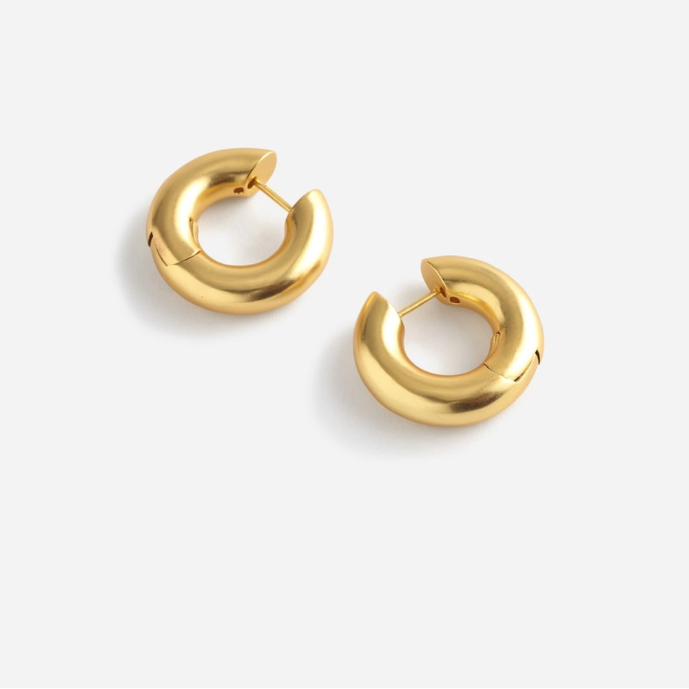 Madewell Chunky Donut Small Hoop Earrings - Picture 2 of 3